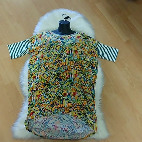 LulaRoe Multicolored Printed Irma Top - Picture 7 of 8